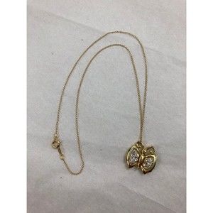 Crystal Butterfly Necklace and 12K GF chain